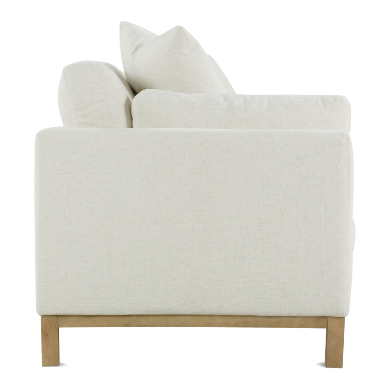 Boden 99'' Sofa Bench Cushion, Cream Polyester Blend