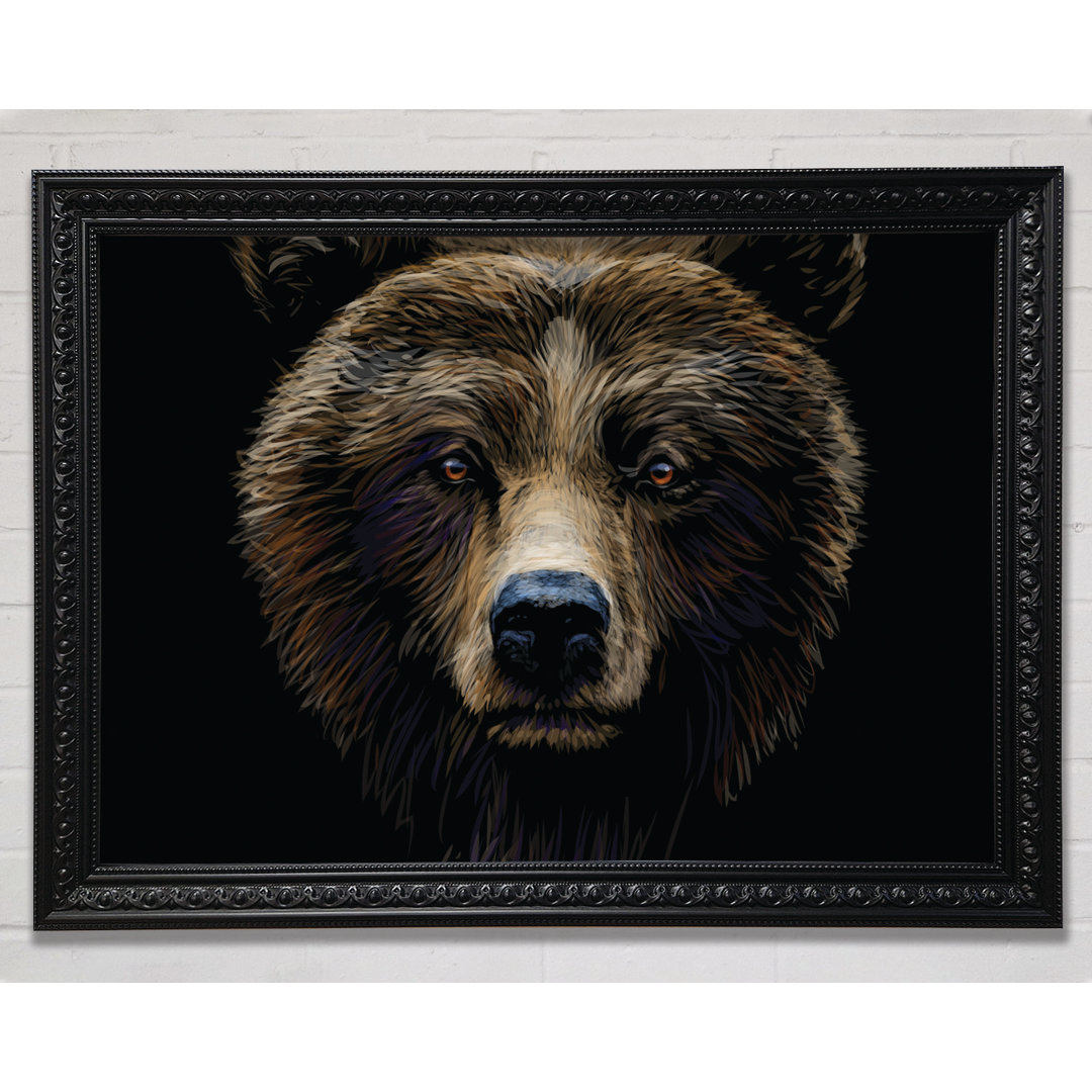 Big Scary Bear Face - Einzelner Bilderrahmen Kunstdrucke