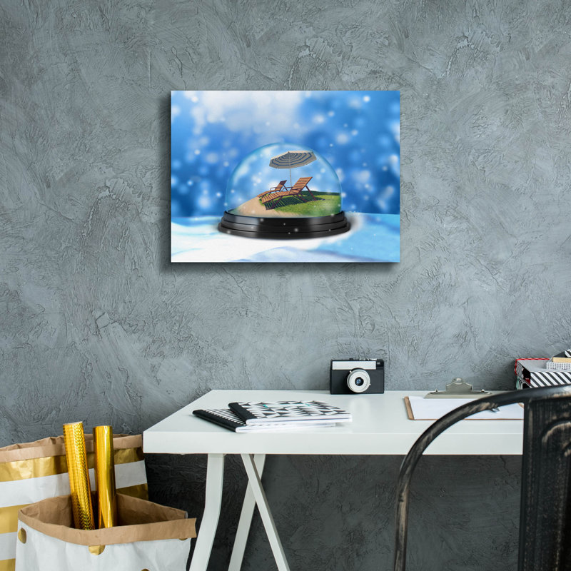  «Snow Globe» par John Hovenstine, art mural sur toile, 16 po x 12 po, H 12 po x l 16 po