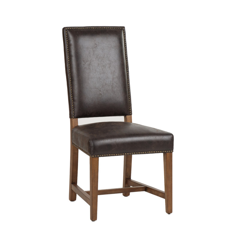 Darcy Leather Dining Chair, Dark Brown