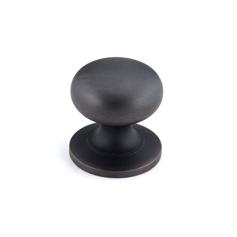 Poignée champignon de diamètre 1 1/4 po Expression, Bronze huilé et brossé