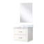 Meuble-lavabo blanc 24 po X P 18 po avec comptoir en acrylique et miroir, fermeture en douceur, unité en bois massif-199011177