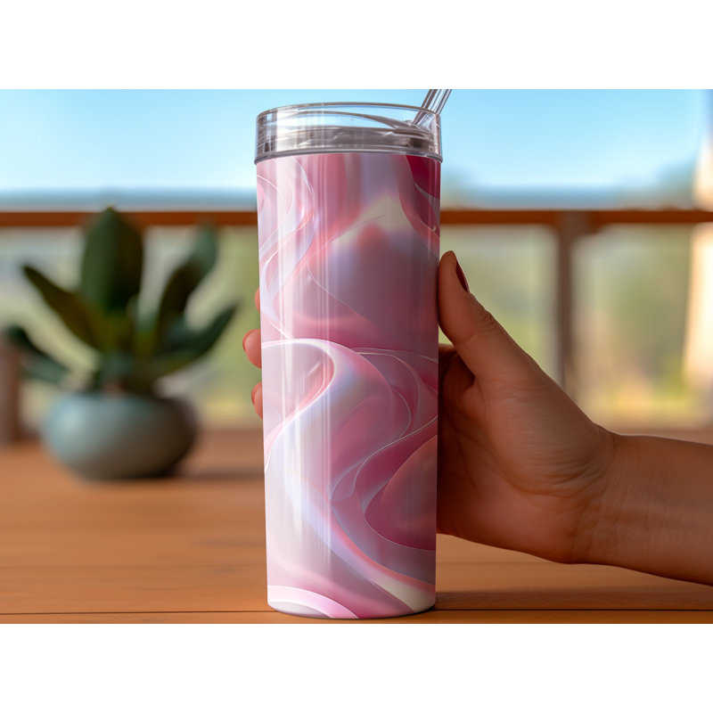 Choose Handmade Tumblers 591ml Vacuum Insulated Stainless Steel (18/8) Travel Tumbler with Straw