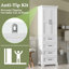 Armoire de salle de bain autoportante de 71,6 po de hauteur avec tablettes réglables