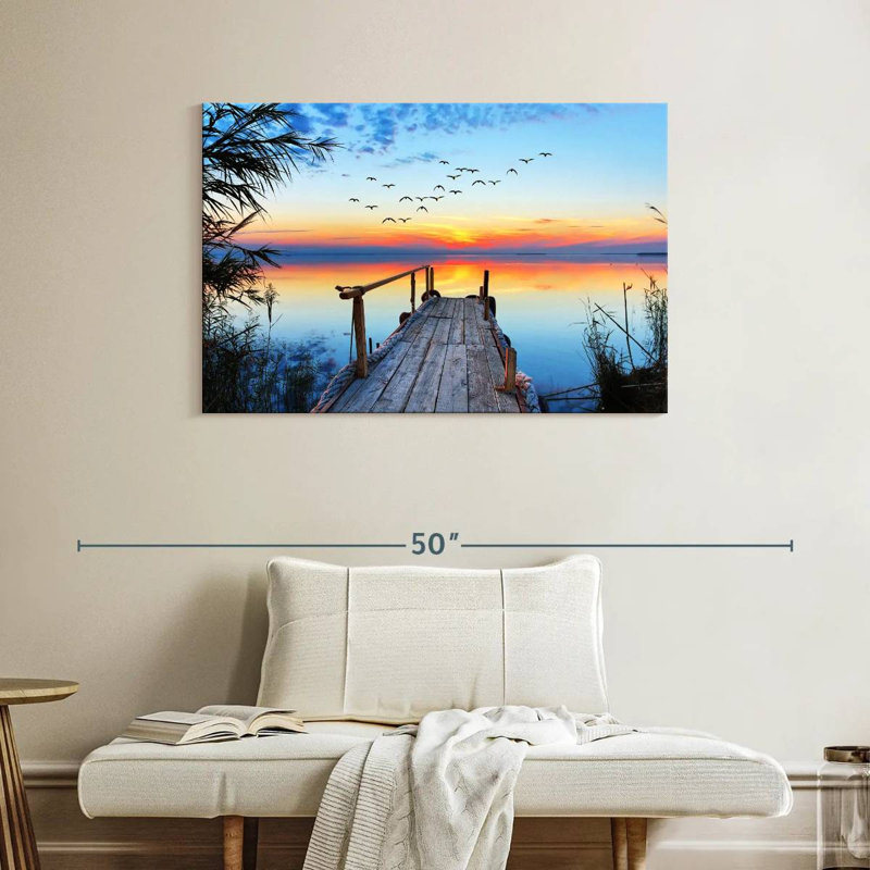 Dock sunset Aletra, H 26 po x l 39 po
