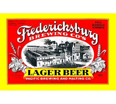 Fredericksburg Brewing Co.'s Lager Beer' Vintage Advertisement -  Buyenlarge, 0-587-22564-5C2842