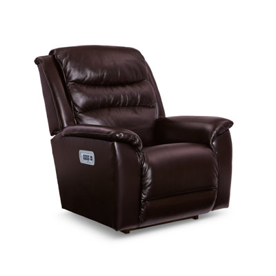Rosewood Leather Match Power Rocking Recliner with Power Headrest and Lumbar -  La-Z-Boy, 10X756 LB164879 FN 007 RW TF