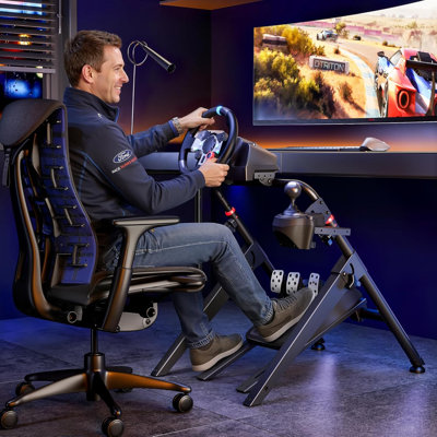 Support de volant de course pliable, simulateur de course universel pour PC PS5 PS4, support de roue réglable et compatible avec Fanatec Thrustmaster Logitech Moza