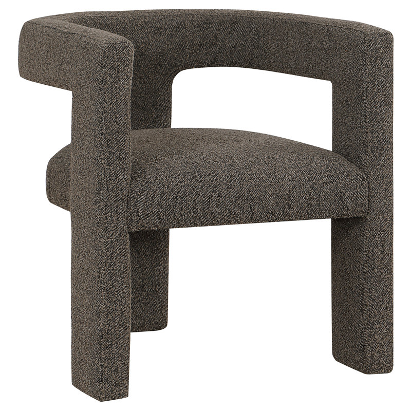 Chaise d'appoint rembourrée Mckinley, Chocolat