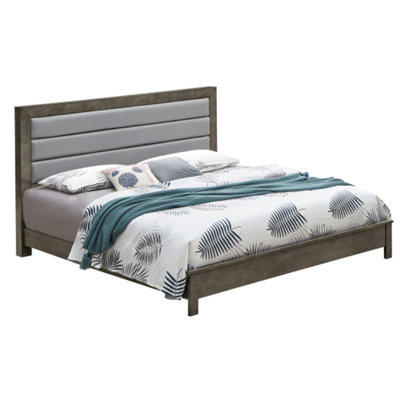 Sophisticated Grey Transitional King Bed - For a Modern Yet Classic Look