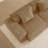 Armless Sofa Velvet- Brown