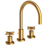 East Linear Widespread Bathroom Faucet with Drain Assembly