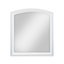 Ensemble de miroir de commode moderne moderne à finition blanche avec 7 tiroirs et glissières lisses-1200300751