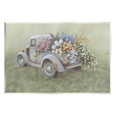 "Farmhouse Flower Buggy Car Floater", art mural par Pam Britton