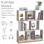 Hanayo 124cm H x 100cm W Engineered Wood Geometric Bookcase-373806050