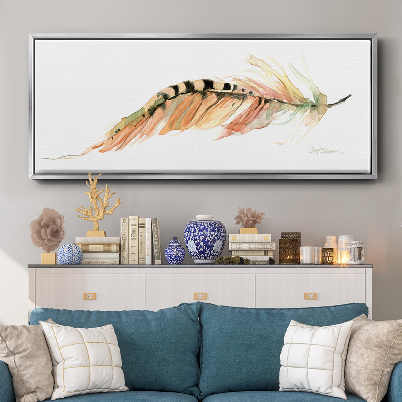 Tail Feather IV- Framed Canvas