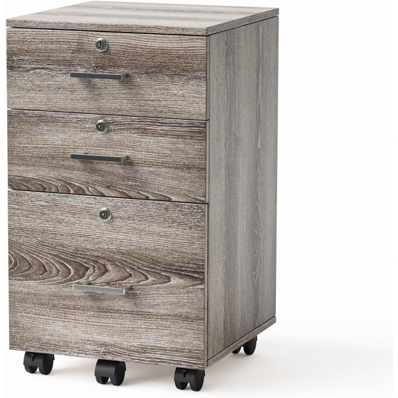Balpreet 15.7" W 3-Drawer Locking Mobile Filing Cabinet