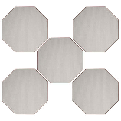 Ensemble de tapis géométriques touffetés en polyester à motif géométrique gris