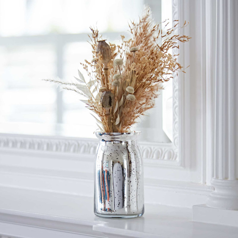 Silver Antique Effect Recycled Glass Vase