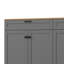 Armoire de rangement, meuble télé avec bibliothèque, buffet polyvalent rustique avec tablettes réglables pour le salon-2108376269