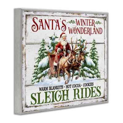 «Winter Wonderland Sleigh Rides», art mural sur toile par Creatif Belle