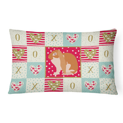  Coussin rectangulaire avec rembourrage English Lop Rabbit Love