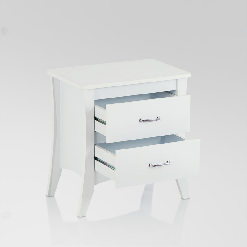 Babb White Finish Accent Table