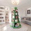 Bibliothèque de coin, tablette autoportante, rangement, bibliothèque de sapin de Noël pour salon, décoration des fêtes-47736872