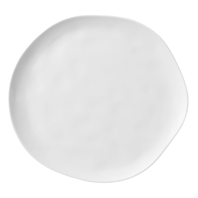 Freeform Porcelain Dinner Plate - Large 10.8"