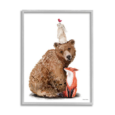 " Woodland Creatures Nature Animals " Graphic Art Print
