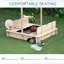 Bac à sable pour enfants avec couvercle Outsunny, bac à sable pour enfants avec bancs pliables, auvent réglable-128534632