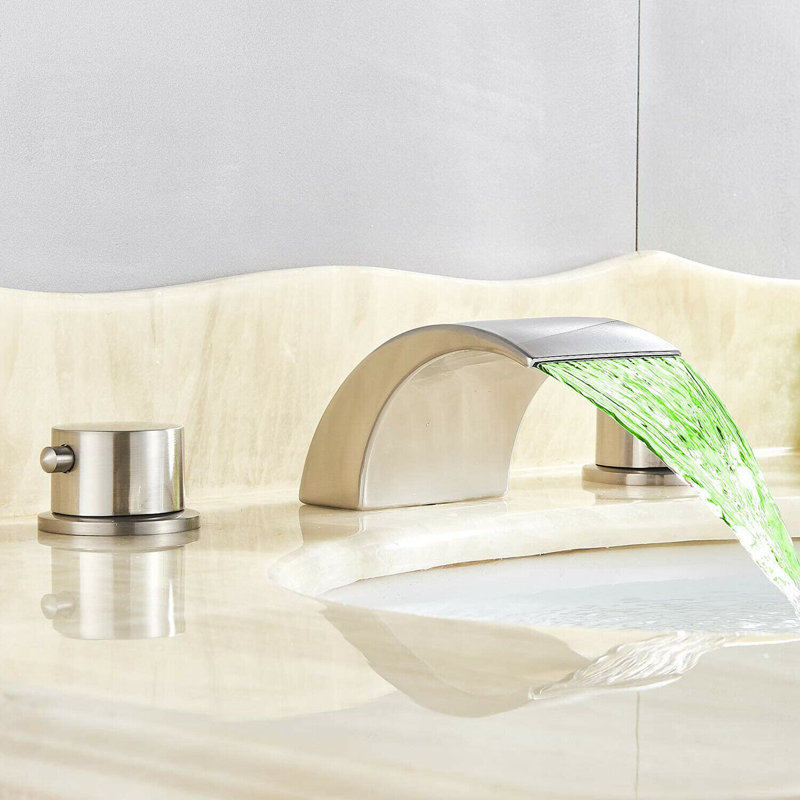 Widespread 2-handle Bathroom Faucet, Brushed Nickel