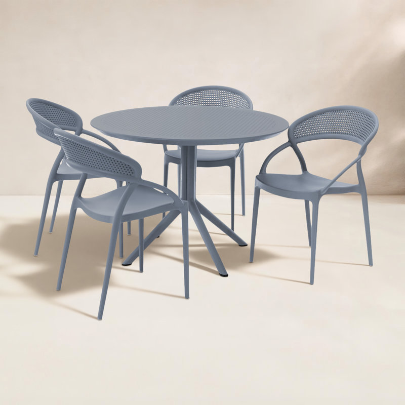 Ensemble repas pour 5 personnes Farrah Sunset, Gris