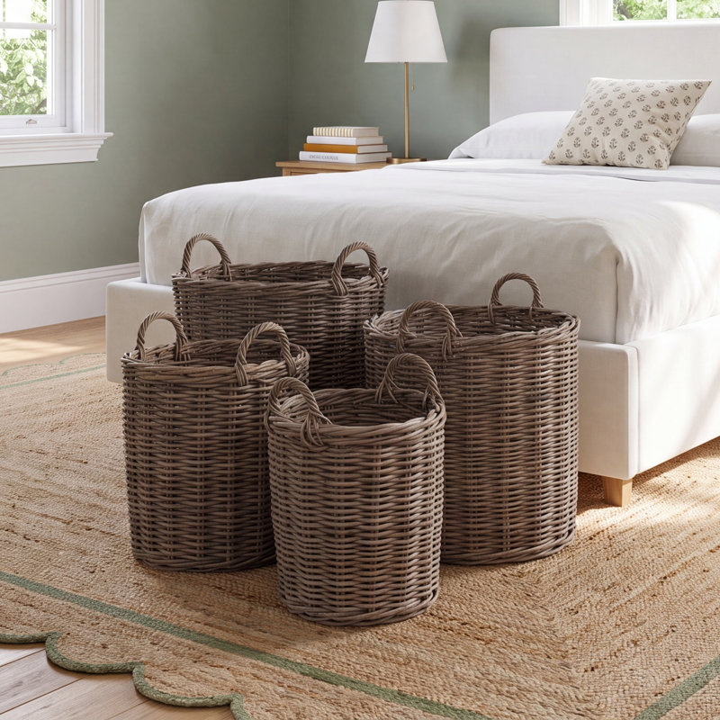 Round Storage Baskets, Set of 4