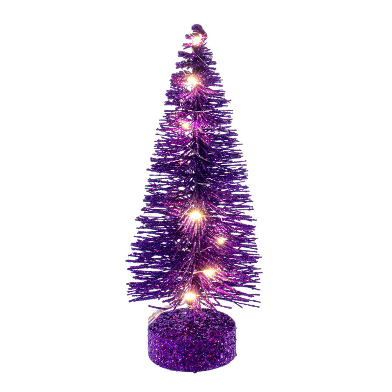  Ensemble d'arbre de brosse pour lit de 8 à 10 po à 12 po., Blanc chaud, H 1 pi, Mauve