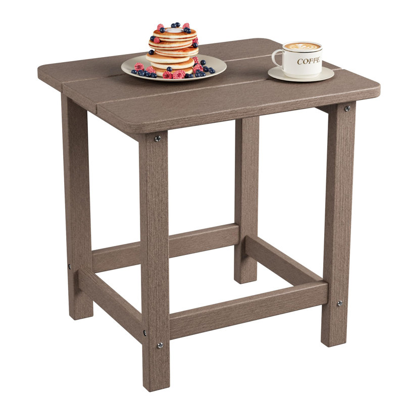 Table d'appoint d'extérieur carrée - Table de bout de patio de style Adirondack pour piscine ou jardin