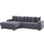 Canapé modulaire en L 110,75 po, canapé modulaire en velours côtelé, avec repose-pieds mobile, porte-gobelets, 8 coussins décoratifs, poche latérale, déplier dans un lit-656481728