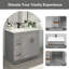 Base de meuble-lavabo 36 po avec commode à tiroirs gris clair