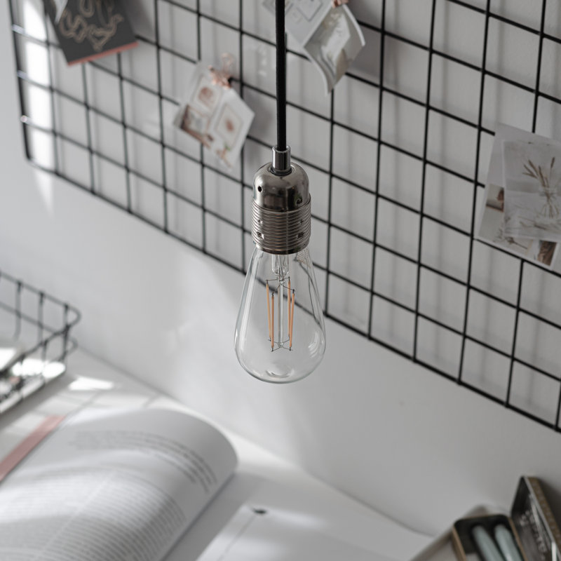 Rona 3 - Light Bulb Pendant, 507cm H x 7cm W x 4cm D, Nickel