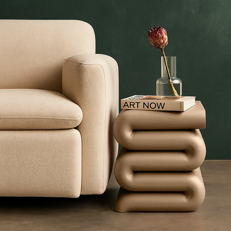 Table de bout en fer Roland, Brown