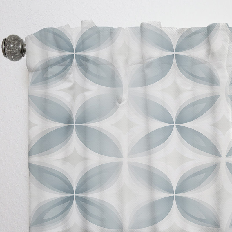 Soft Monochrome - Damask Curtain - Velvet Room Darkening - 1 Panel, 52" W x 63" L