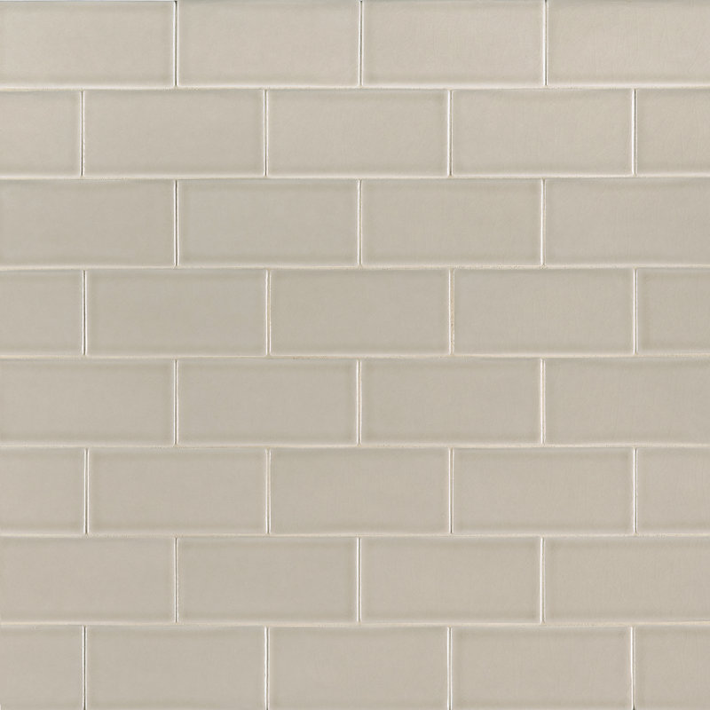 Subway 3 in. x 6 in. Glossy Ceramic Wall Tile, Chapel Frost