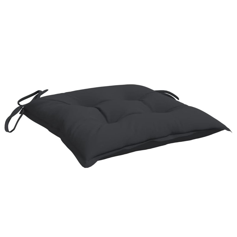 Ensemble de 6 coussins d'extérieur 100% polyester Oxford, H 15,7 po x l 15,7 po x P 2,8 po, Noir