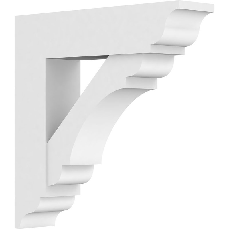 5"W x 24"D x 24"H Standard Olympic Architectural Grade PVC Bracket with Traditional Ends, 24"H x 5"W x 24"D