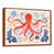 Toile brune avec cadre flottant