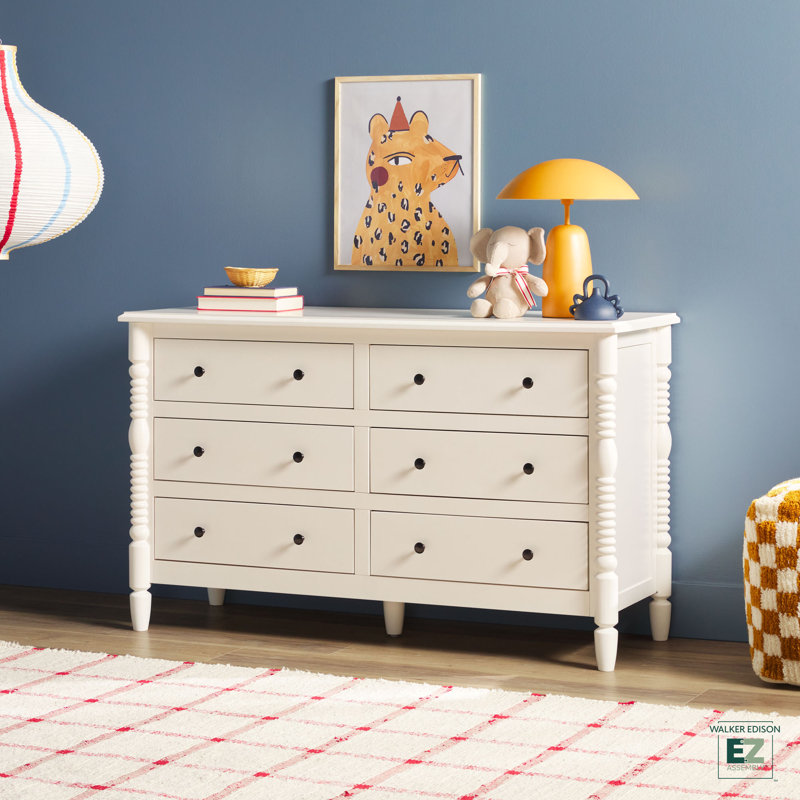 Commode à 6 tiroirs Vivienne, Blanc