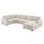 Canapé modulaire en U en chenille avec porte-gobelets et siège large-1434702108