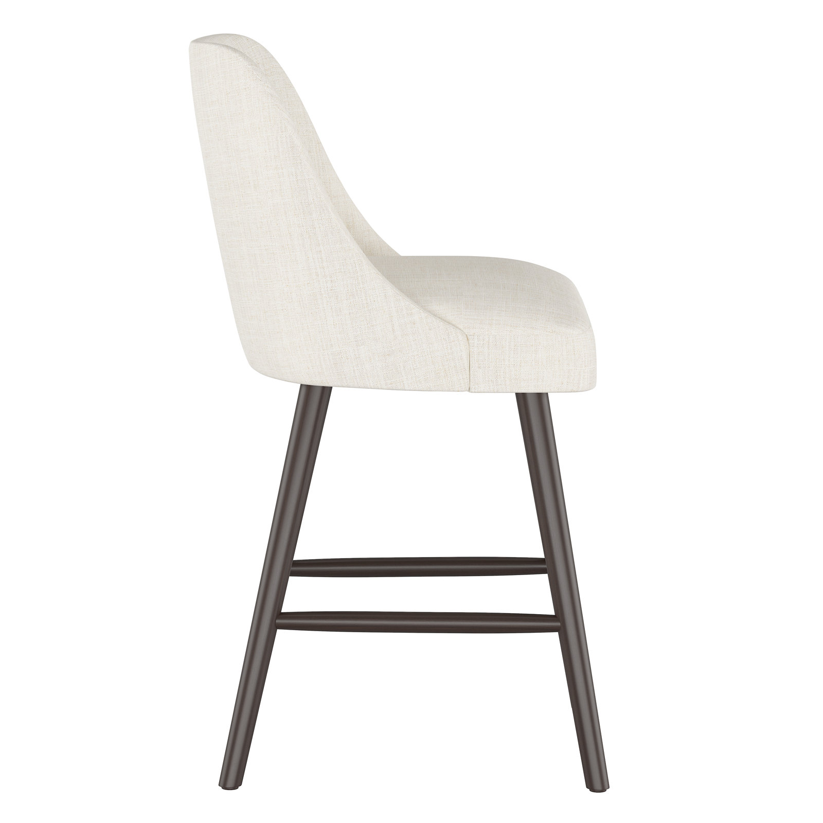 Gallie 31" Bar Stool, Espresso, Counter Stool (27” Seat Height), Off White