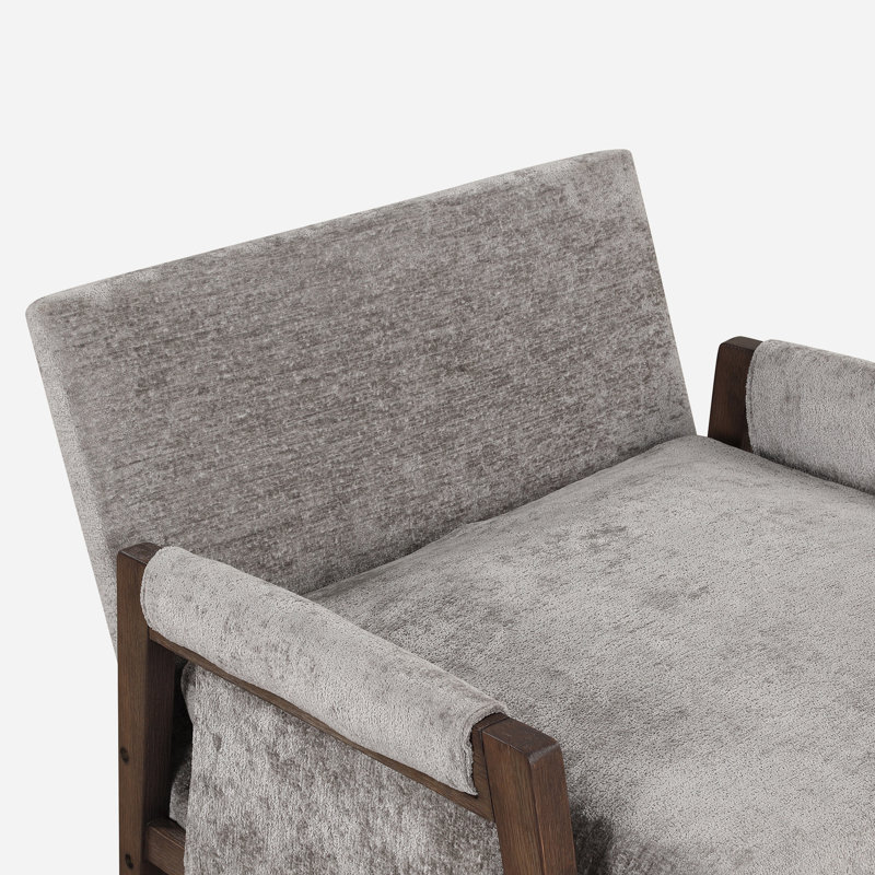 Fauteuil de salle à manger rembourré, Gris