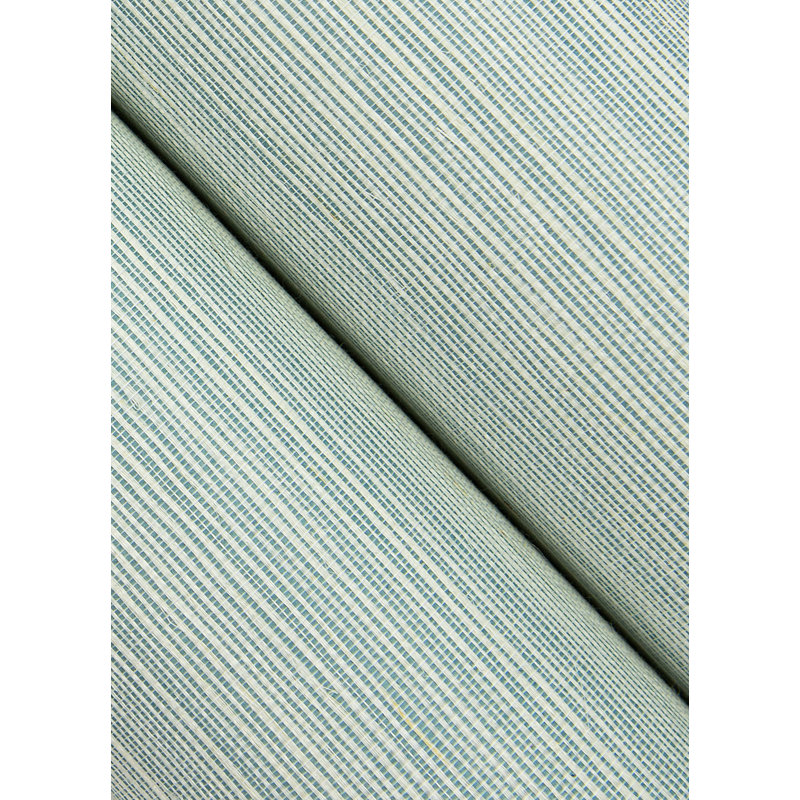 Papier peint en sisal Kenter, Turquoise